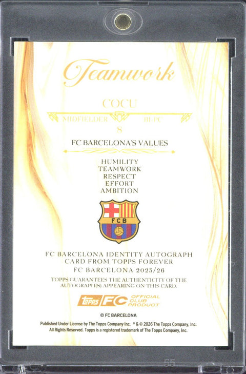 2025-26 Topps FC Barcelona Forever Cocu Autograph /50 #BI-PC