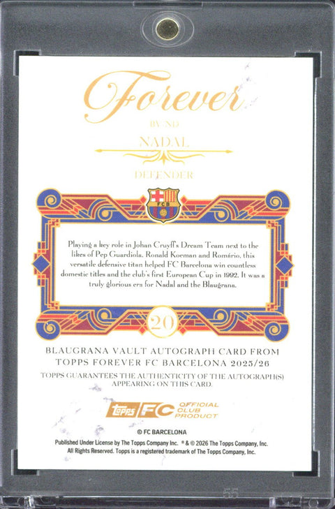 2025-26 Topps FC Barcelona Forever Nadal Autograph /99 #BV-ND
