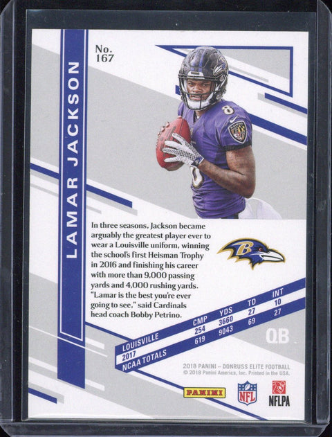2018 Panini Donruss Elite Lamar Jackson RC /199