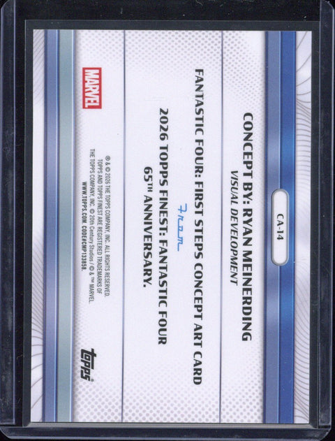 2026 Topps Finest Fantastic Four Concept Art Card Silver Surfer #CA-14