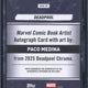 2025 Topps Deadpool Chrome Paco Medina Autograph /39 #MCBA-PM