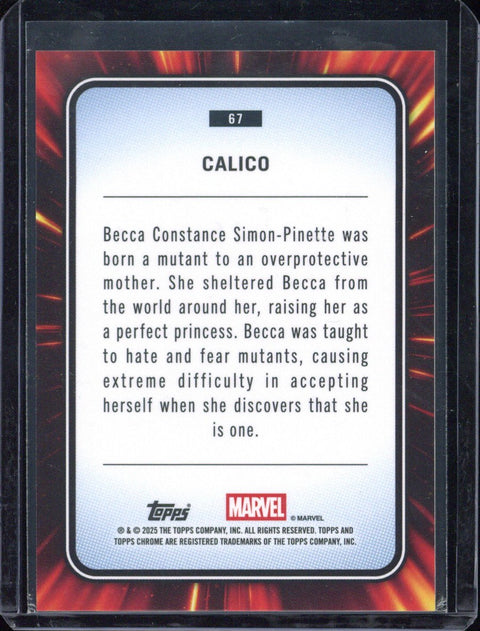 2025 Topps Chrome Marvel Sapphire Calico /50 #67