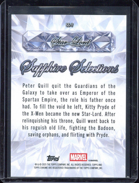 2025 Topps Chrome Marvel Sapphire Star Lord Sapphire Selections #SS-7