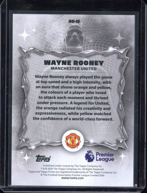 2025-26 Topps Finest Premier League Wayne Rooney Aura #AU-12