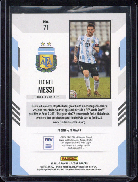 2021-22 Panini Score Lionel Messi /5 #71