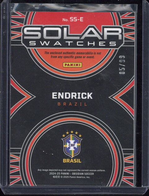 2024-25 Panini Obsidian Endrick Solar Swatches /99 #SS-E