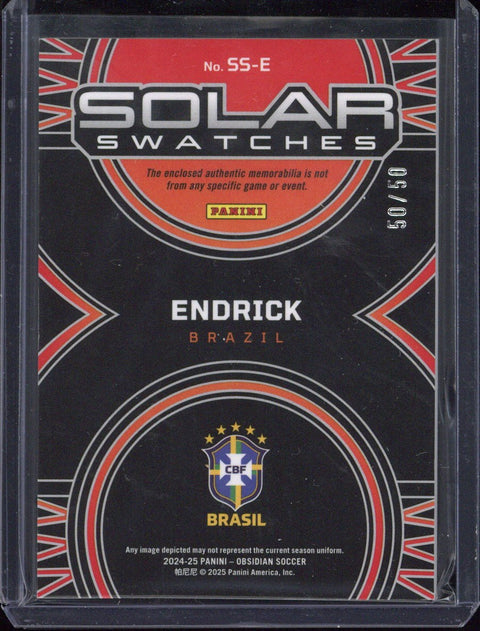 2024-25 Panini Obsidian Endrick Solar Swatches /50 #SS-E