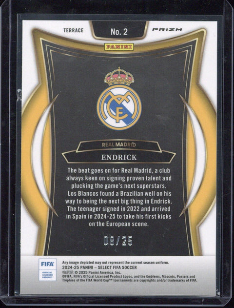 2024-25 Panini Select Fifa Endrick Terrace /25 #2