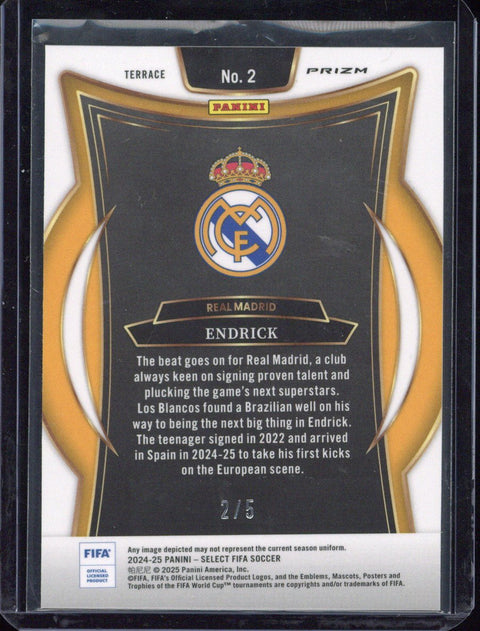 2024-25 Panini Select Fifa Endrick Terrace /5 #2