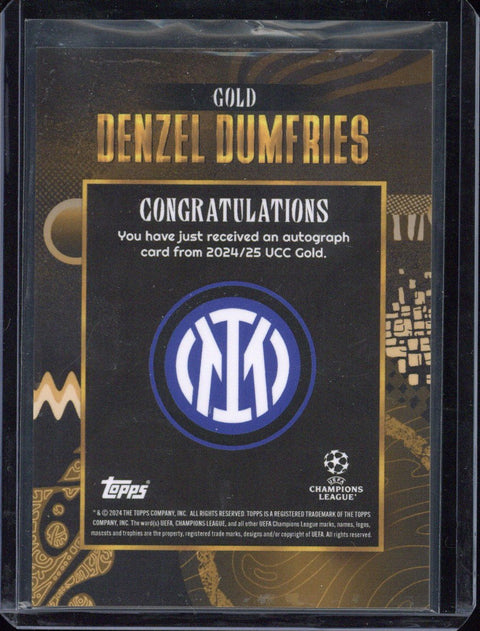 2024-25 Topps UCC Gold Denzel Dumfries Autograph 1/1