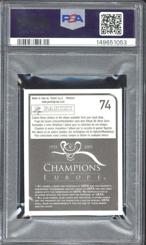 2005 Panini Champions Lionel Messi of Europe 1955-2005 #74 PSA 9