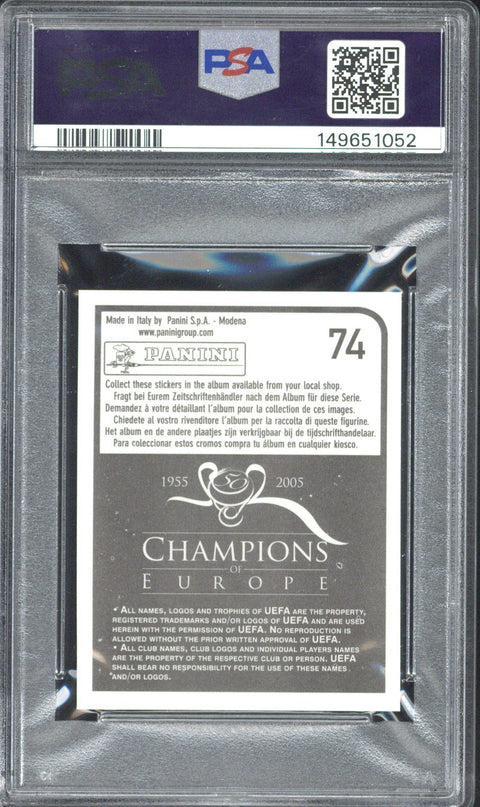2005 Panini Champions Lionel Messi of Europe 1955-2005 #74 PSA 8