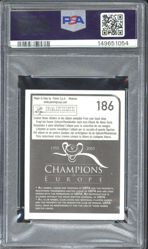 2005 Panini Champions Steven Gerrard of Europe 1955-2005 #186 PSA 9
