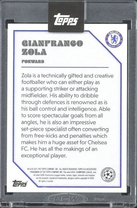 2021 Topps Lost Rookie Gianfranco Zola RC Autograph /49