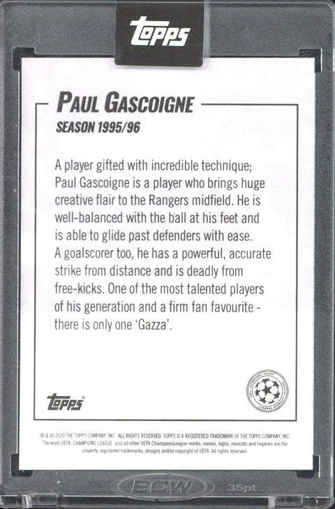 2021 Topps Lost Rookie Paul Gascoigne RC Autograph /49