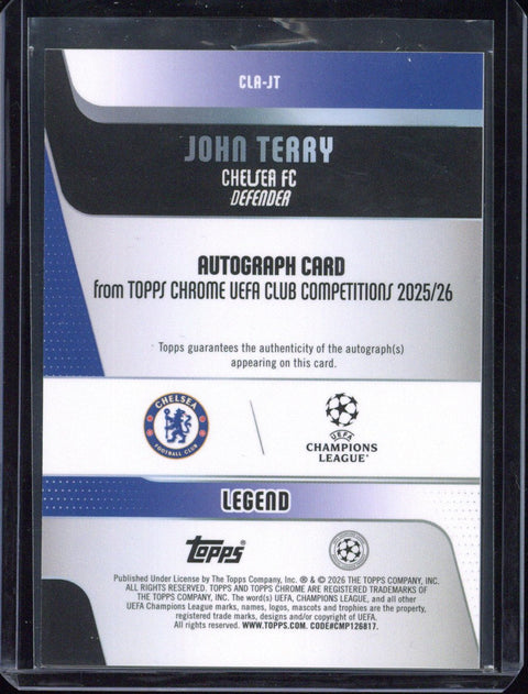 2025-26 Topps Chrome UCC John Terry Autograph /50 #CLA-JT