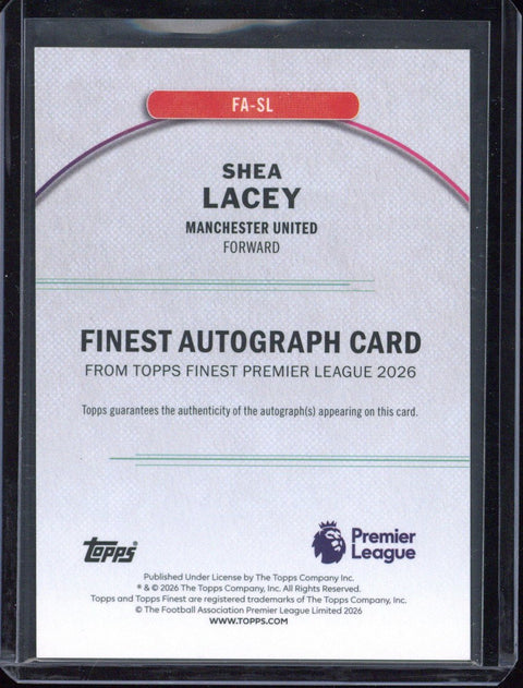 2026 Topps Premier League Finest Shea Lacey RC Autograph /150 #FA-SL