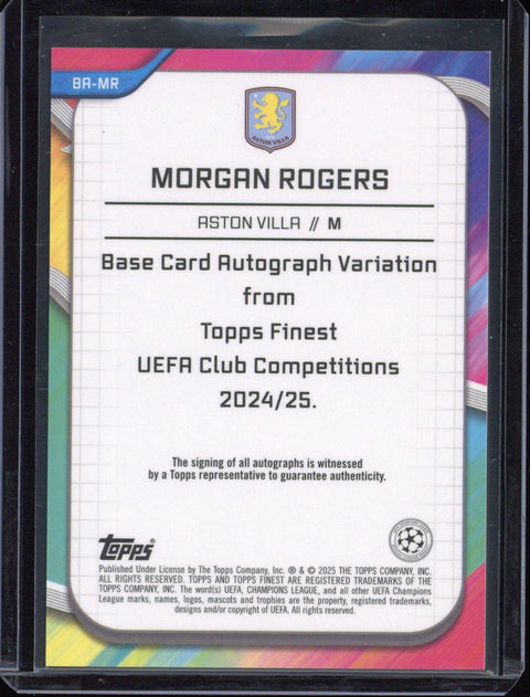 2024-25 Topps Finest UCC Morgan Rogers Autograph /50 #BR-MR