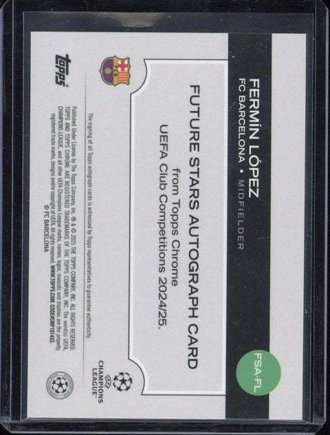 2024-25 Topps Chrome UCC Fermin Lopez Future Stars Autograph /75 #FSA-FL