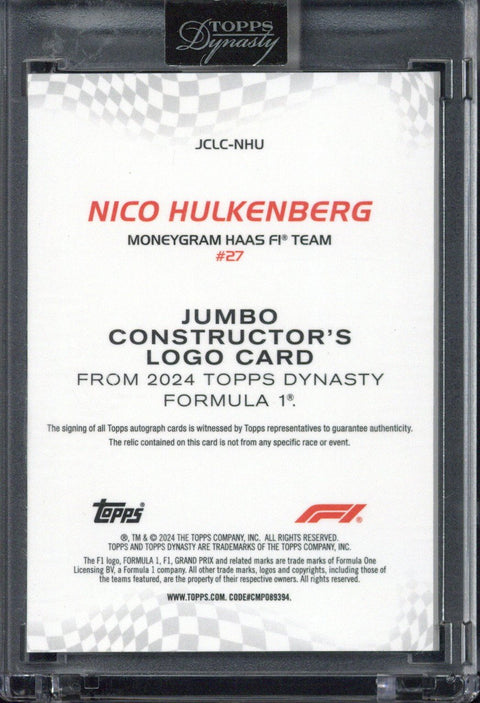 2024 Topps Dynasty F1 Niko Hulkenberg Jumbo Constructors Logo Autograph 1/1 #JCLC-NHU