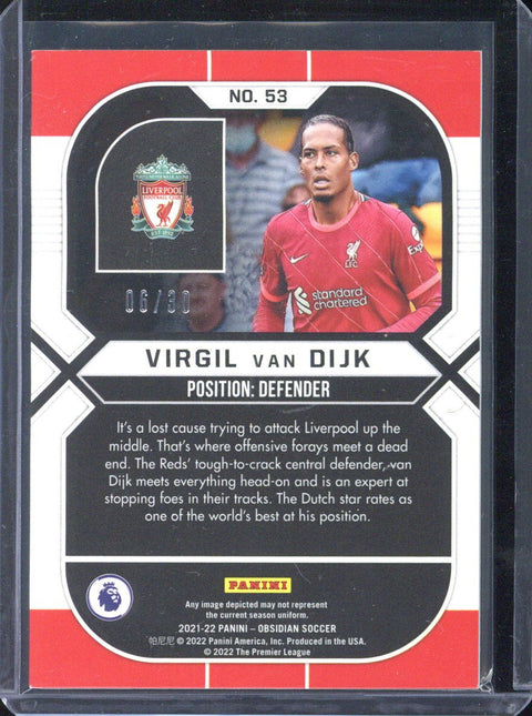 2021-22 Panini Obsidian Virgil van Dijk /30 #53
