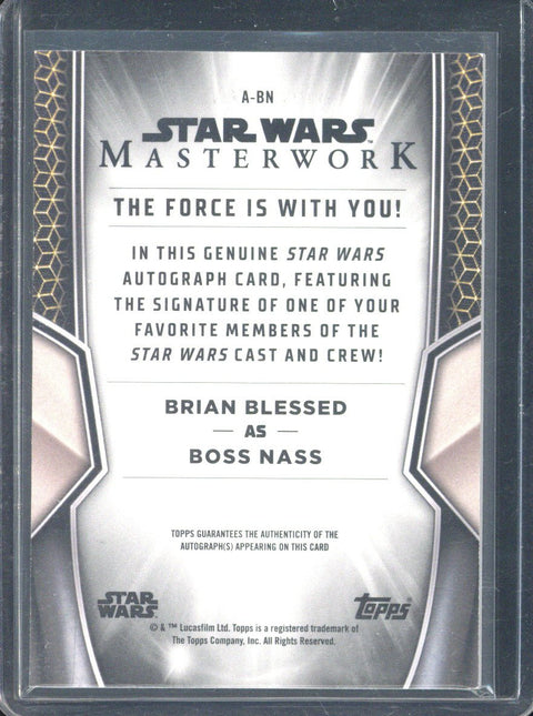 2025 Topps Star Wars Masterwork Boss Nass Autograph #A-BN