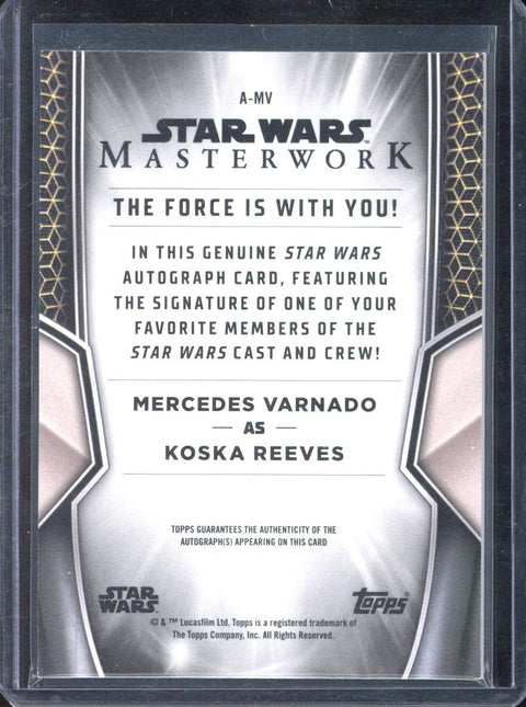2025 Topps Star Wars Masterwork Koska Reeves Autograph #A-MV