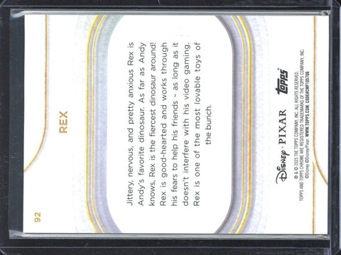 2025 Topps Chrome Disney Rex Black /10 #92