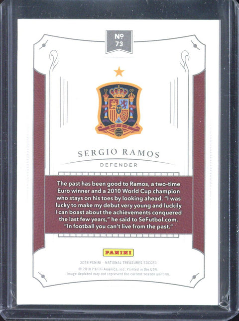 2018 Panini National Treasures Sergio Ramos Bronze /25 #73