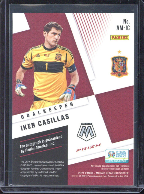2021 Panini Mosaic UEFA Euro Iker Casillas Autograph #AM-IC