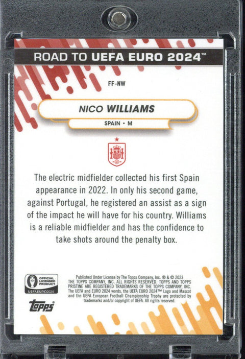 2024 Topps Road to UEFA Euro Nico Williams National Debut /50 #FF-NW