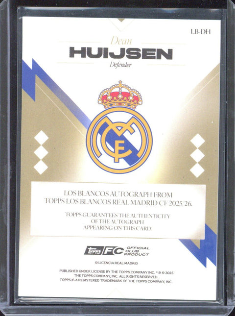 2025-26 Topps Los Blancos Dean Huijsen Autograph #LB-DH