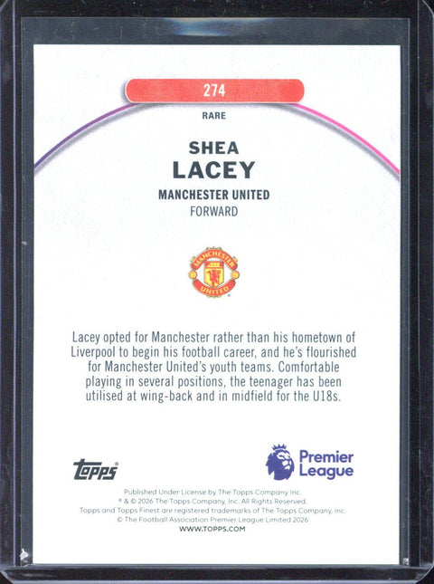 2025-26 Topps Finest Premier League Shea Lacey RC /3 #274