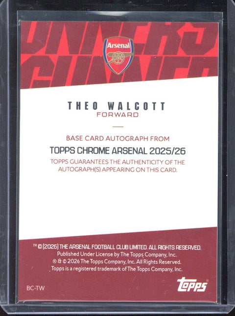 2025-26 Topps Chrome Arsenal Theo Walcott Autograph #BC-TW