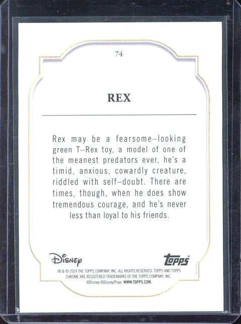 2024 Topps Chrome Disney Sapphire Rex /50 #74