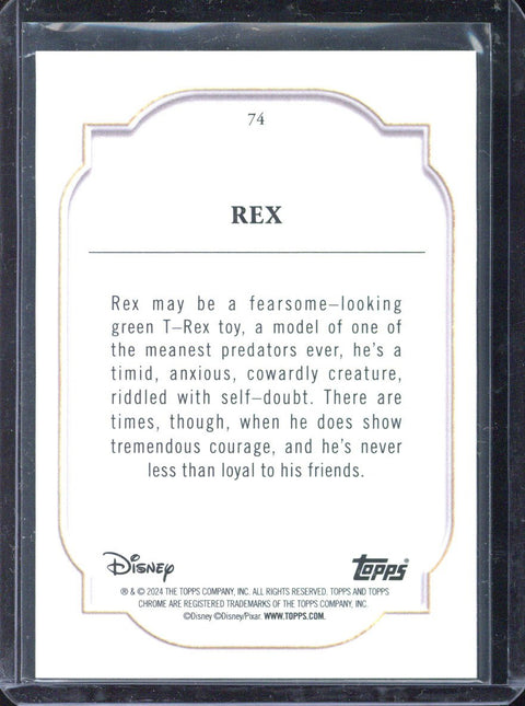 2024 Topps Chrome Disney Rex /101 Mickey Mouse Black & White Shimmer Refractor #74