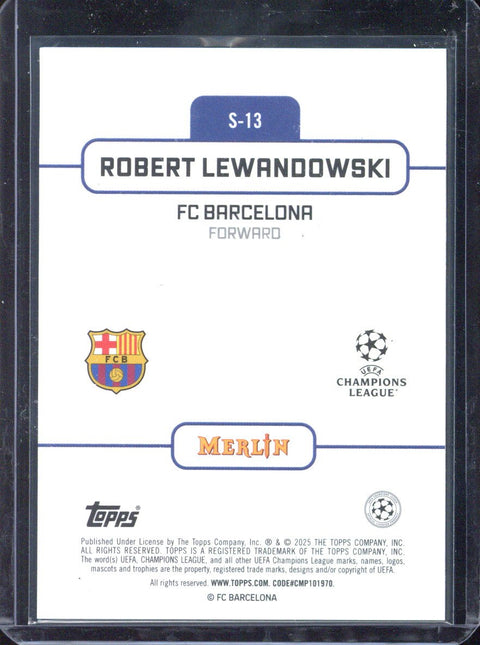 2024-25 Topps Merlin UCC Robert Lewandowski The Shiny #S-13