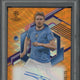 2022-23 Topps Finest UCC Kevin De Bruyne Orange Wave Autograph /25 #AKD PSA 9
