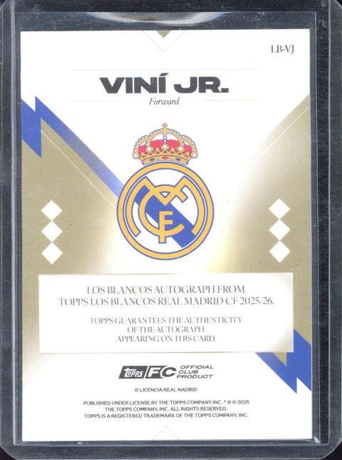 2025-26 Topps Los Blancos Real Madrid Vini Jr. Autograph /10 #LB-VJ