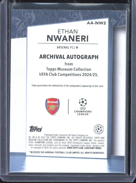 2024-25 Topps Museum Ethan Nwaneri Autograph /75