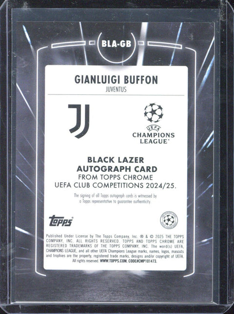 2024-25 Topps Chrome Gianluigi Buffon Autograph /99 Black Lazer