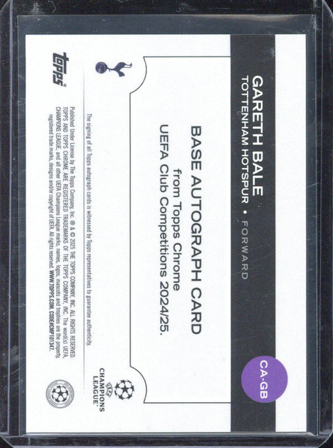 2024-25 Topps Chrome UCC Gareth Bale Autograph /50 #CA-GB