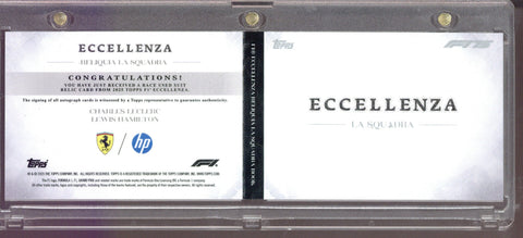 2025 Topps Eccellenza Charles Leclerc / Lewis Hamilton Booklet Reliquia 44/50