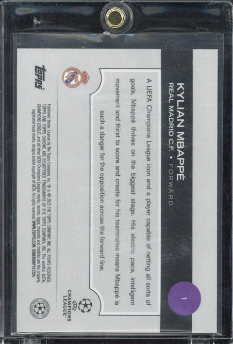 2024-25 Topps Chrome UCC Kylian Mbappe /5 #1