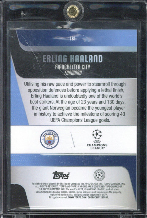 2025-26 Topps Chrome UCC Erling Haaland /5  #181