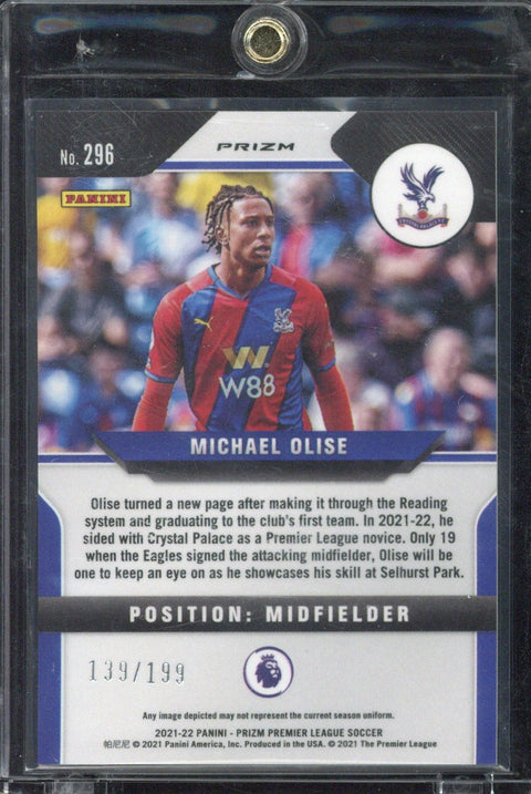 2021-22 Panini Prizm Premier League Michal Olise RC Blue Breakaway /199 #296