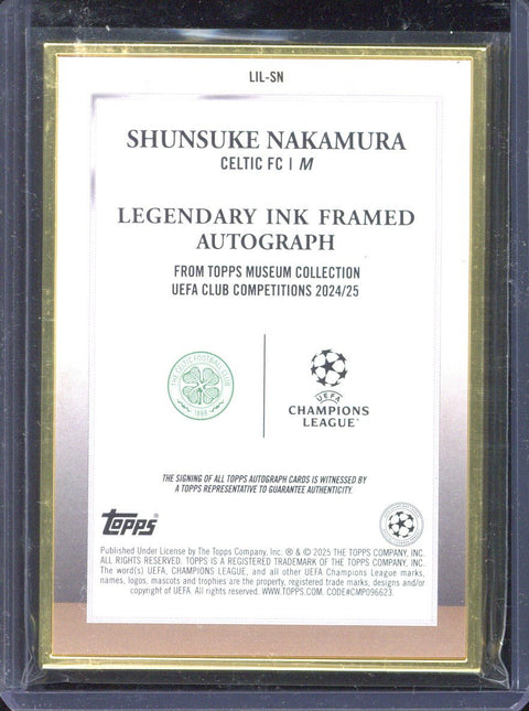 2024-25 Topps Museum UCC Shunsuke Nakamura Legendary Ink Framed Autograph /25 #LIL-SN