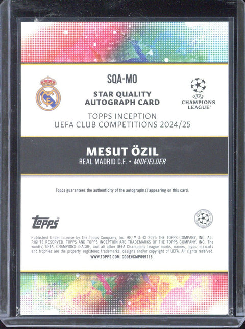 2024-25 Topps Inception UCC Mesut Özil Star Quality Autograph /49 #SQA-MO