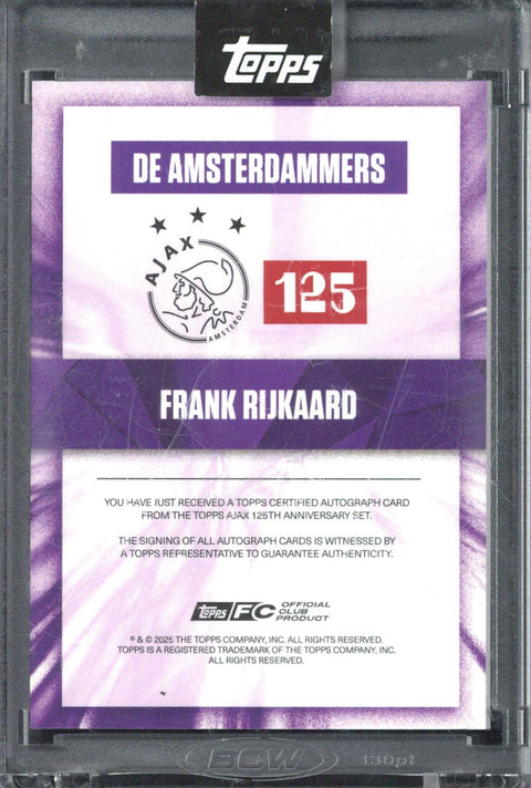2025 Topps Ajax 125th Anniversary Frank Rijkaard Autograph /25