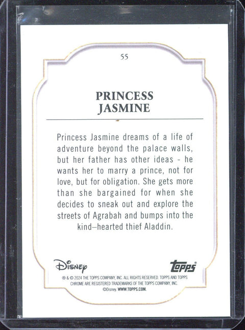 2024 Topps Chrome Disney Princess Jasmine Purple Refractor /199 #55